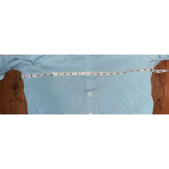 Express Men's 1MX Blue Button Up Collard Long Sleeve Size Medium - Picture 4 of 7